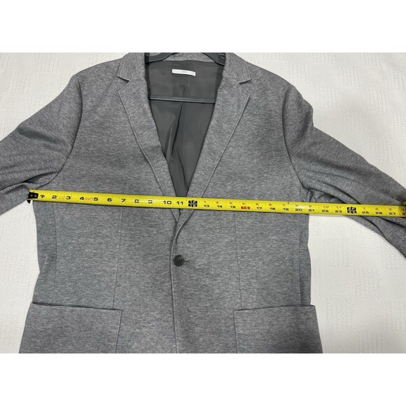 Calvin Klein Mens Blazer Jacket Gray Knit Casual Sport Coat Size L Single Button - Picture 8 of 14